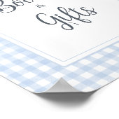 Klassieke Blue Gingham Boeken en Geschenken Poster (Hoek)