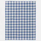 Klassieke Blue Gingham Check Patroon Fleece Deken (Voorkant)