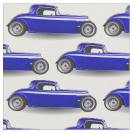 Klassieke Blue Hot Rod Stof