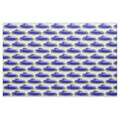 Klassieke Blue Hot Rod Stof (Fat Quarter)