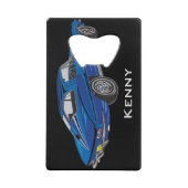 Klassieke Blue Mustang Design Bottle Open Creditkaart Flessenopener (Voorkant)