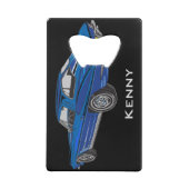 Klassieke Blue Mustang Design Bottle Open Creditkaart Flessenopener (Achterkant)