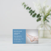 Klassieke Blue Podiatrist Business Card-template Visitekaartje (Staand voorkant)