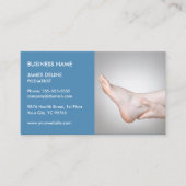 Klassieke Blue Podiatrist Business Card-template Visitekaartje (Voorkant)