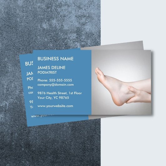 Klassieke Blue Podiatrist Business Card-template Visitekaartje