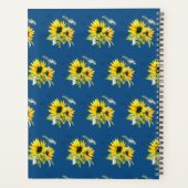 Klassieke Blue Sunflower bruiloft Planner (Achterkant)