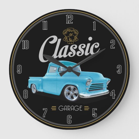 Klassieke Blue Truck Grote Klok (Voorkant)