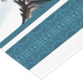 Klassieke Blue White Chinoiserie Mountains Paintin Lange Tafelloper (Hoek)