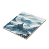 Klassieke Blue White Chinoiserie Mountains Paintin Tegeltje (Zijkant)