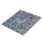 Klassieke Blue White  Deer Forest Birds Art Tegeltje (Zijkant)