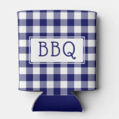 Klassieke Blue White Gingham Pattern BBQ Party Blikjeskoeler (Achterkant)