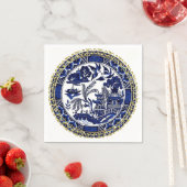 Klassieke Blue Willow Design Papieren servetten (Insitu)