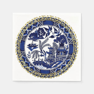 Klassieke Blue Willow Design Papieren servetten