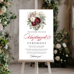 Klassieke Blush Bourgondié Ongestoorde Ceremonie P Poster