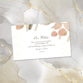 Klassieke Blush Eucalyptus Bruiloft Website Informatiekaartje