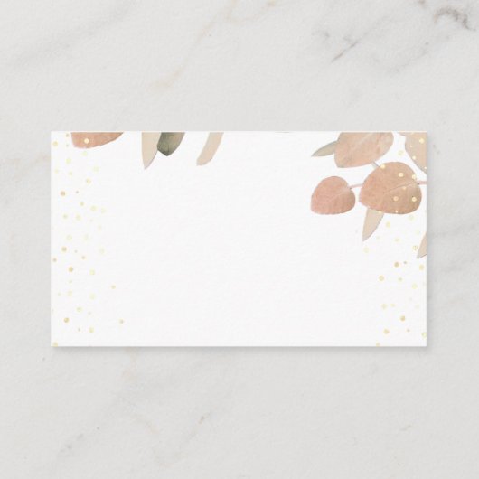 Klassieke Blush Eucalyptus Bruiloft Website Informatiekaartje (Achterkant)