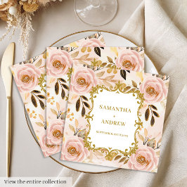 Klassieke Blush Goud Trouwpapier Servetten