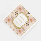 Klassieke Blush Goud Trouwpapier Servetten (Hoek)