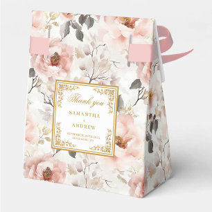 Klassieke Blush Ivoor Goud bruiloft Bedankt Box Bedankdoosjes