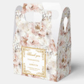 Klassieke blush ivoor gouden bloemen bruiloft guns bedankdoosjes (Geopend)