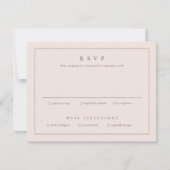 Klassieke Blush Pink Weddenschap RSVP-kaart (Voorkant)