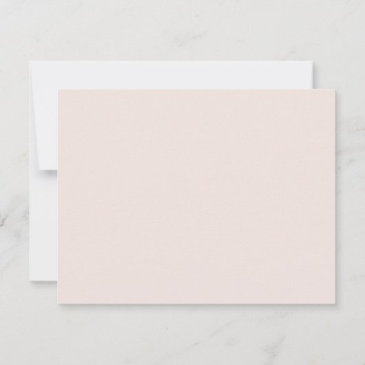 Klassieke Blush Pink Weddenschap RSVP-kaart (Achterkant)