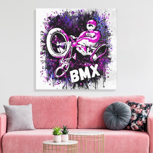 Klassieke Bmx Bike - Bmx Freestyle Bmx Canvas (Insitu (Woonkamer))
