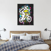 Klassieke Bmx Bike - Bmx Freestyle Bmx Canvas Afdruk (Insitu (Slaapkamer))