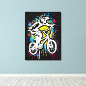Klassieke Bmx Bike - Bmx Freestyle Bmx Canvas Afdruk (Insitu (Houten vloer))