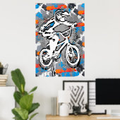 Klassieke Bmx Bike - Bmx Freestyle Bmx Poster Afdr (Thuiskantoor)