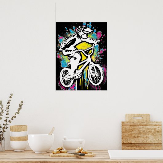 Klassieke Bmx Bike - Bmx Freestyle Bmx Poster Afdr (Keuken)
