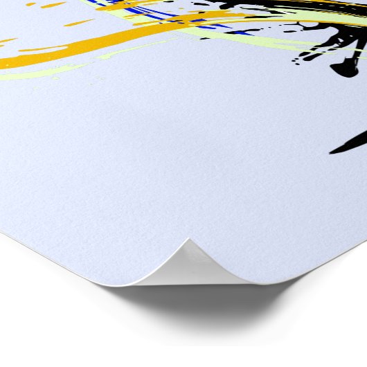 Klassieke BMX Flatland kleurig Poster (Hoek)