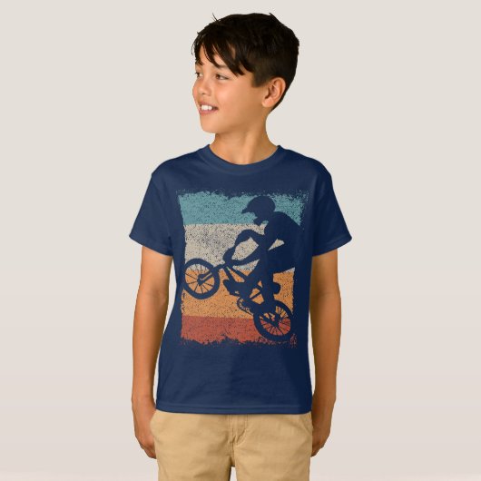 Klassieke Bmx T-Shirt - Bmx Bike - Retro Bmx Shirt (Voorkant volledig)
