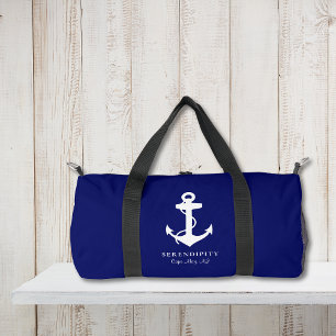 Klassieke Boat Anker Monogram Marine Blauw Plunjezak