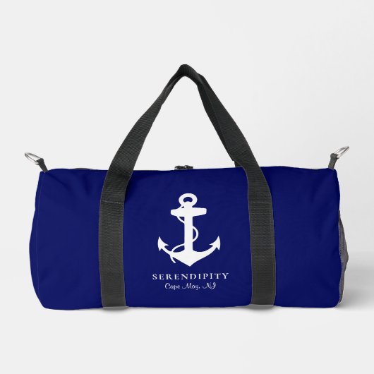 Klassieke Boat Anker Monogram Marine Blauw Plunjezak