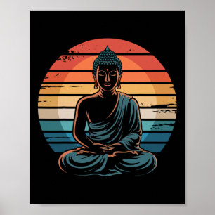 Klassieke Boeddha Zen-meditatie spirituele yogacad Poster