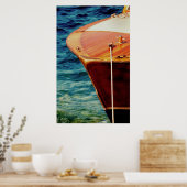 Klassieke boeg met houten snelheid poster (Keuken)