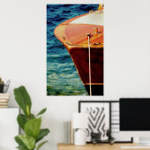 Klassieke boeg met houten snelheid poster (Thuiskantoor)