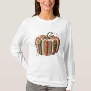 Klassieke Boek Pompoen Herfst Donkere Academie Her T-shirt