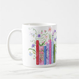 Klassieke Boeken Elegant Roze Blauw Wildflower Blo Koffiemok