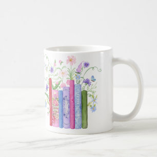 Klassieke Boeken Elegant Roze Blauw Wildflower Blo Koffiemok