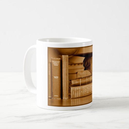 Klassieke boeken voor de Afstuderen Mok (Voorkant links)