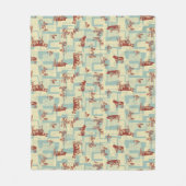 Klassieke boerderij fleece deken (Voorkant)