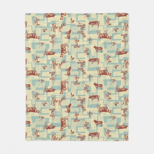 Klassieke boerderij fleece deken (Voorkant)