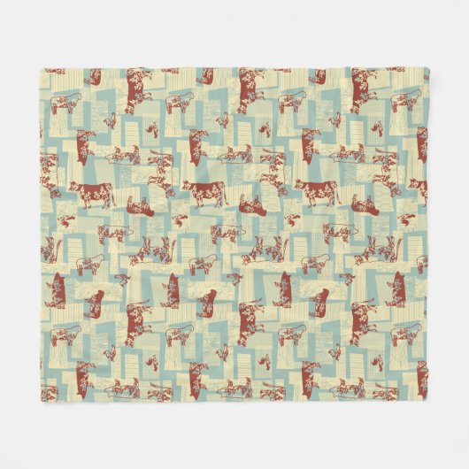 Klassieke boerderij fleece deken (Voorkant (Horizontaal))