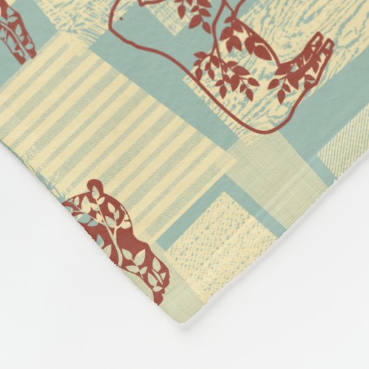 Klassieke boerderij fleece deken (Hoek)