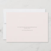 Klassieke Boho Blush Wildflower Black Elopement Aankondiging (Achterkant)