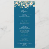 Klassieke Boho Blush Wildflower Diner Menu (Voorkant)