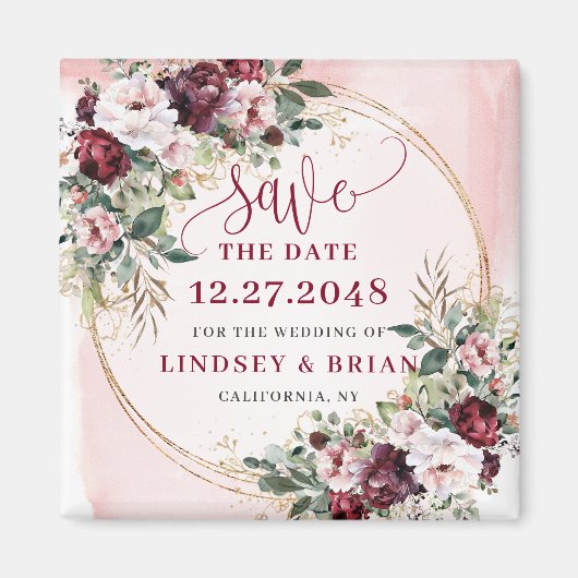 Klassieke Boho Grengeel Goud Bewaar de datum-magne Magneet (Voorkant)