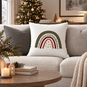 Klassieke Boho Kerstmis Rood Groen Worp Kussen Kun